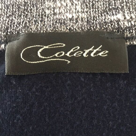 Colette, Blue Block Burnout Top, 3/4 Sleeve, Medium - Picture 7 of 9